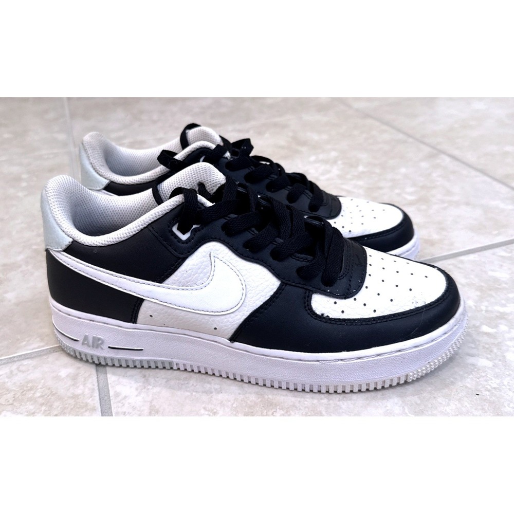 Nike Air Force 1 Low GS Black White Sneakers FB9035-002 Size 6Y